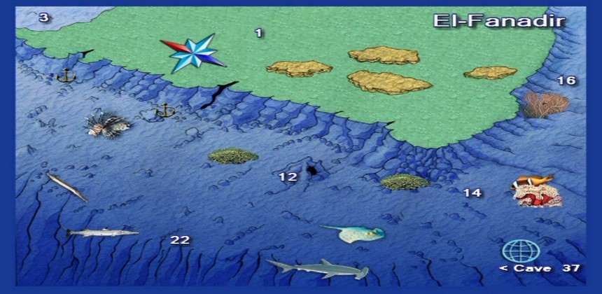 El Fanadir dive site with coral formations
